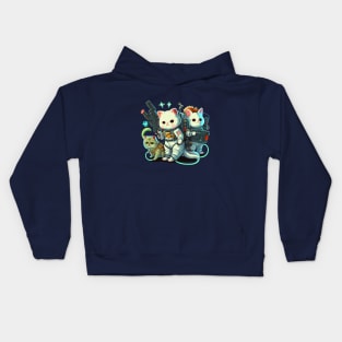 Cats Try Space Kids Hoodie